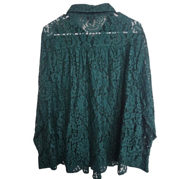 Torrid Lace Madison Button Down Blouse Plus Size 2X Holiday Career Work Office - Picture 10 of 10